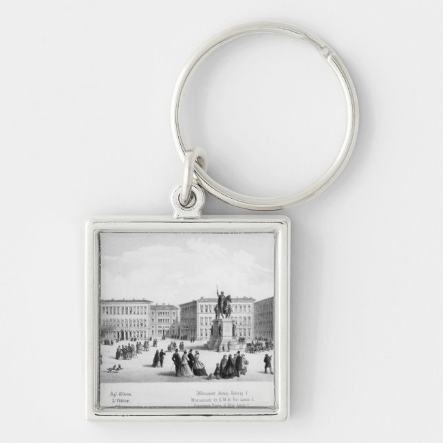 View of Munich, 1869 Keychain (Front)