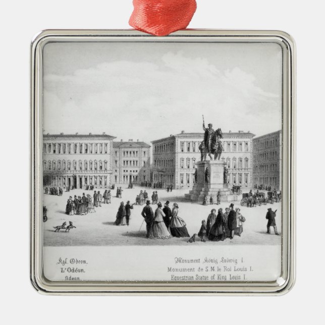 View of Munich, 1869 Metal Ornament (Front)