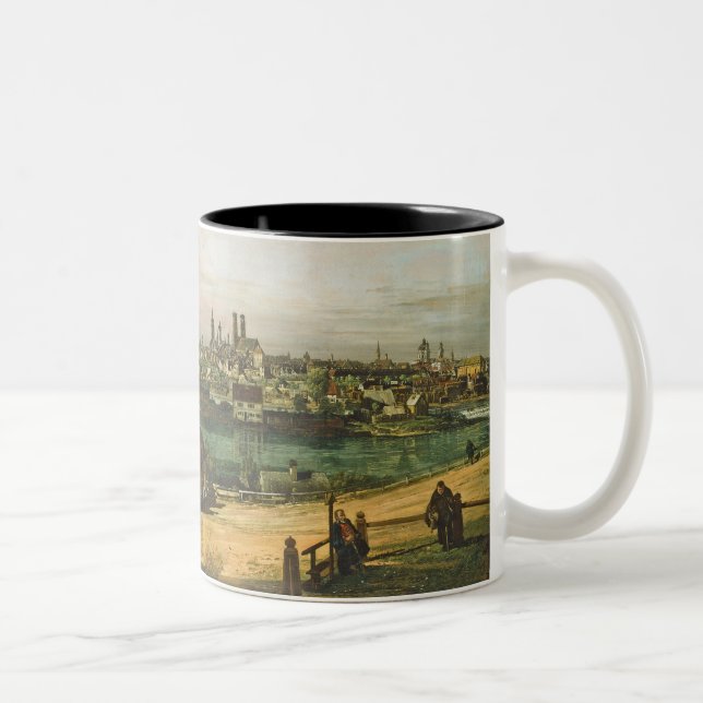 View of Munich, c. 1761 (oil on canvas) Two-Tone Coffee Mug (Right)