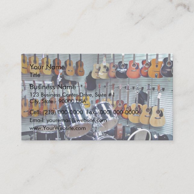 View of Musical instruments Business Card (Front)