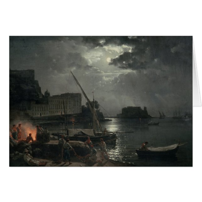View of Naples in Moonlight, 1829 (Front Horizontal)