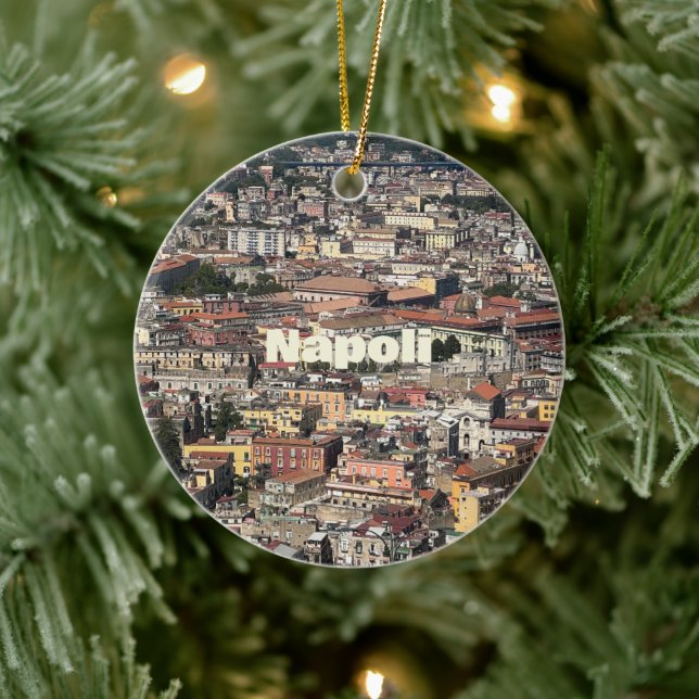 View of Naples, Italy  Ceramic Ornament (Tree)