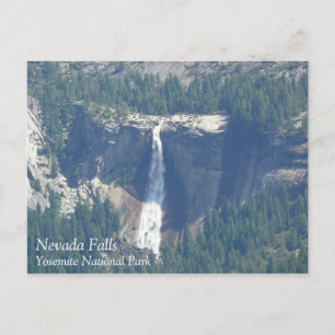 View of Nevada Falls from Glacier Point, CA Postcard