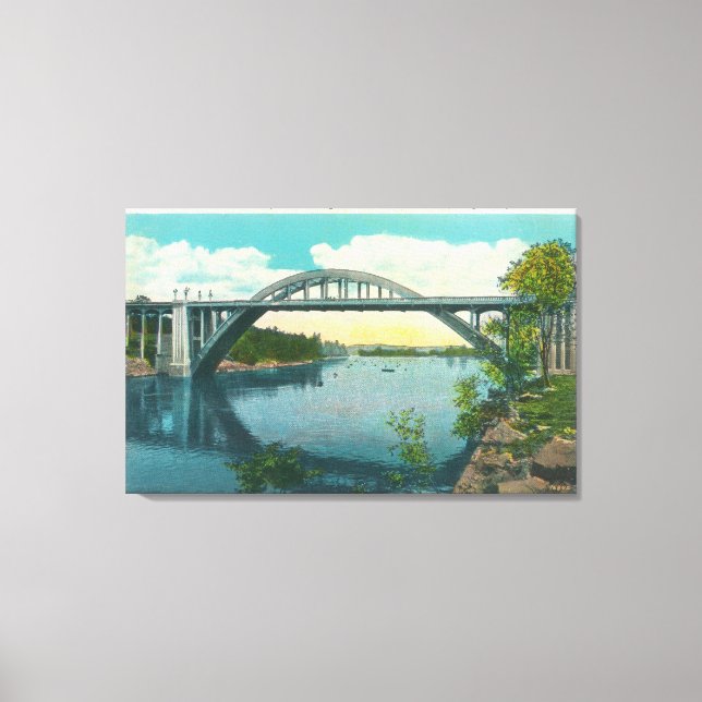 View of New Suspension Bridge Canvas Print (Front)