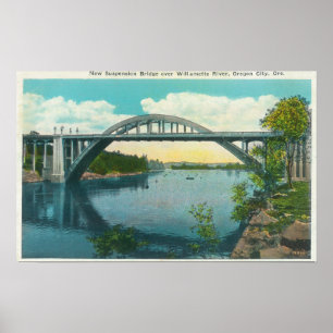 View of New Suspension Bridge Poster