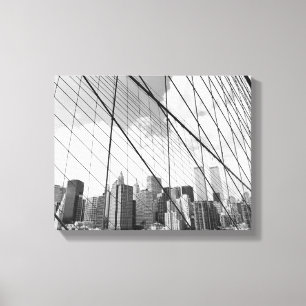 View of New York from Brooklyn Bridge Canvas Print