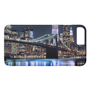 View of New York's Brooklyn bridge reflection iPhone 8 Plus/7 Plus Case