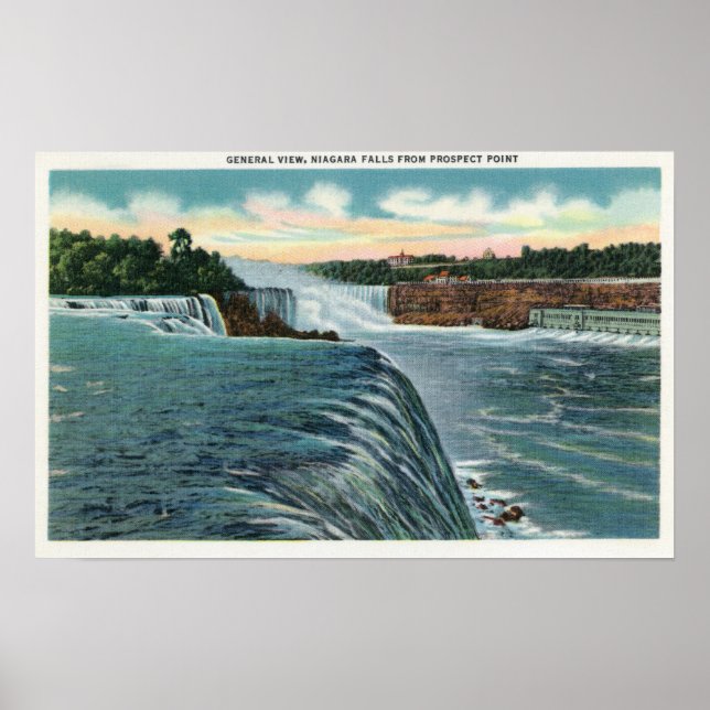 View of Niagara Falls from Prospect Point Poster (Front)