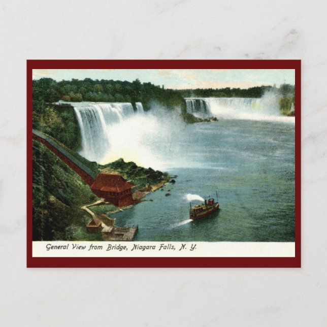 View of Niagara Falls, NY 1910 Vintage Postcard (Front)