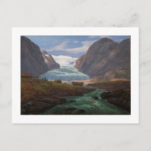 View of Nigardsbreen in Jostedalen 1847 JCC Dahl  Postcard