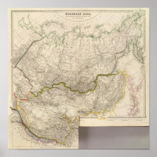 view of Northern Asia from the Himalaya Mountains Poster