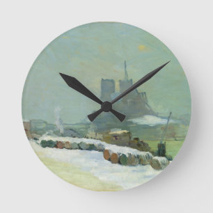 View of Notre Dame, 1894 (oil on canvas) Round Clock