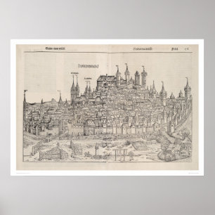 View of Nuremberg from Nuremberg Chronicle (1458) Poster