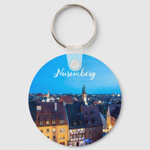 View of Nuremberg old town at night Keychain