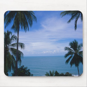 View of ocean horizon from land mouse pad