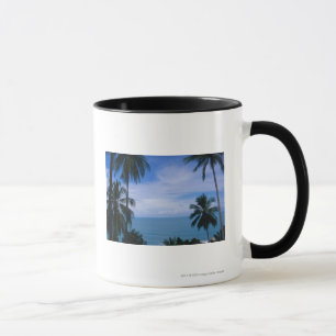 View of ocean horizon from land mug