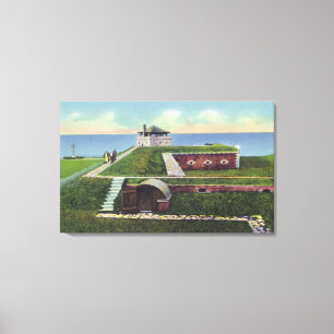 View of Officer Quarters in Old French Castle Canvas Print