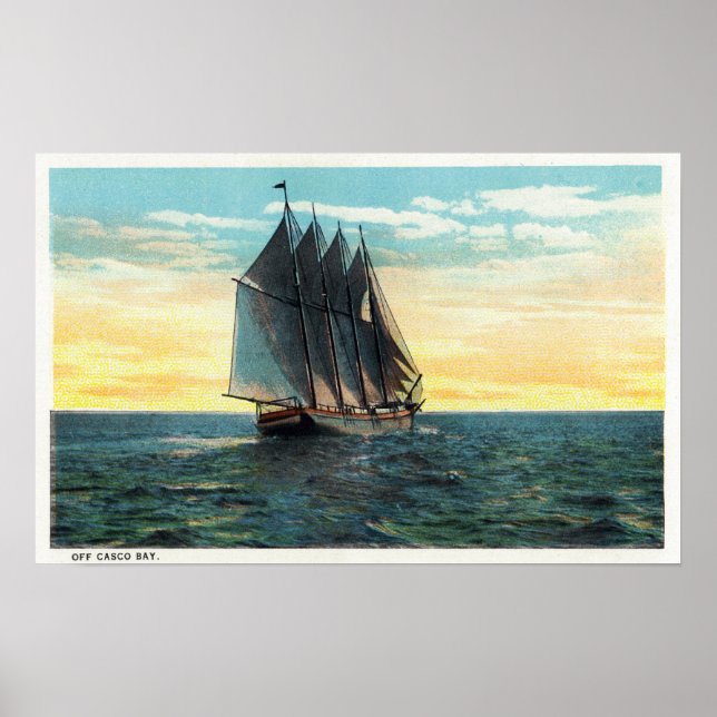 View of Old French Castle, 3 Countries Flags Poster (Front)