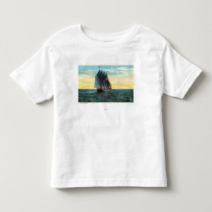 View of Old French Castle, 3 Countries Flags Toddler T-shirt
