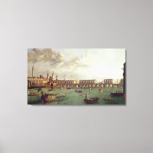 View of Old London Bridge Canvas Print