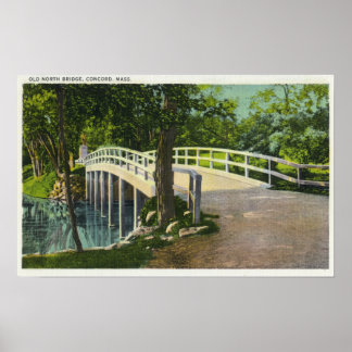 View of Old North Bridge Poster