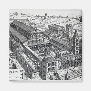 View of Old St.Peter's, Rome, 1891 Magnet