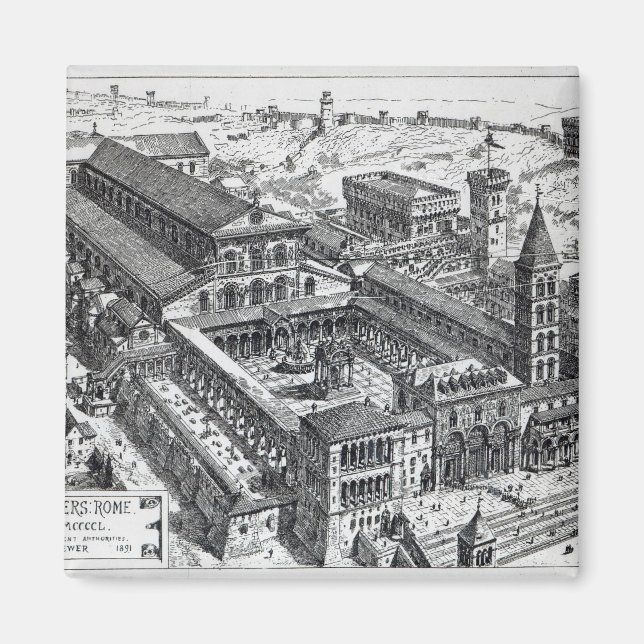 View of Old St.Peter's, Rome, 1891 Magnet (Front)