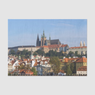 View of old town and Prague castle, Czech Republic Tissue Paper