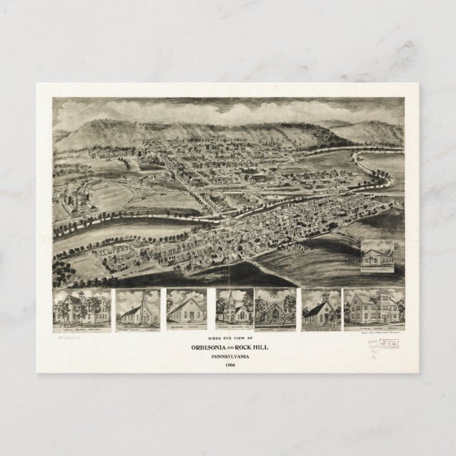 View of Orbisonia & Rock Hill, Pennsylvania (1906) Postcard (Front)