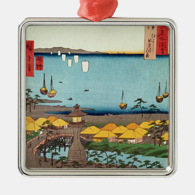 View of Osaka Metal Ornament (Front)