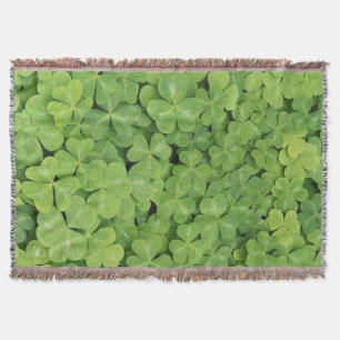 View of Oxalis Oregana wood Sorrel Foliage Throw Blanket