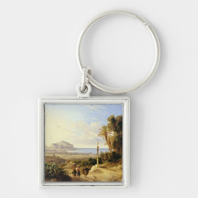 View of Palermo, 1840 Keychain (Front)