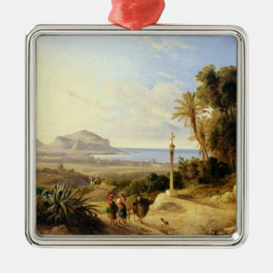 View of Palermo, 1840 Metal Ornament