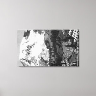 View of Paradise Camp and Mt Rainier Canvas Print