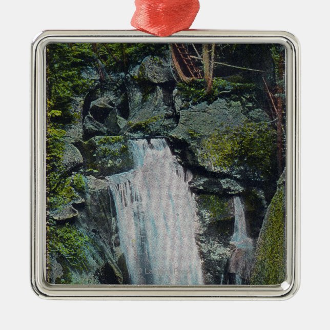 View of Paradise Falls Metal Ornament (Front)