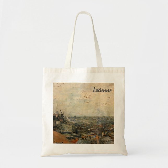 View of Paris from Montmartre by Vincent van Gogh Tote Bag (Front)