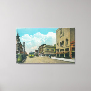 View of Park Street, Street CarAlameda, CA Canvas Print