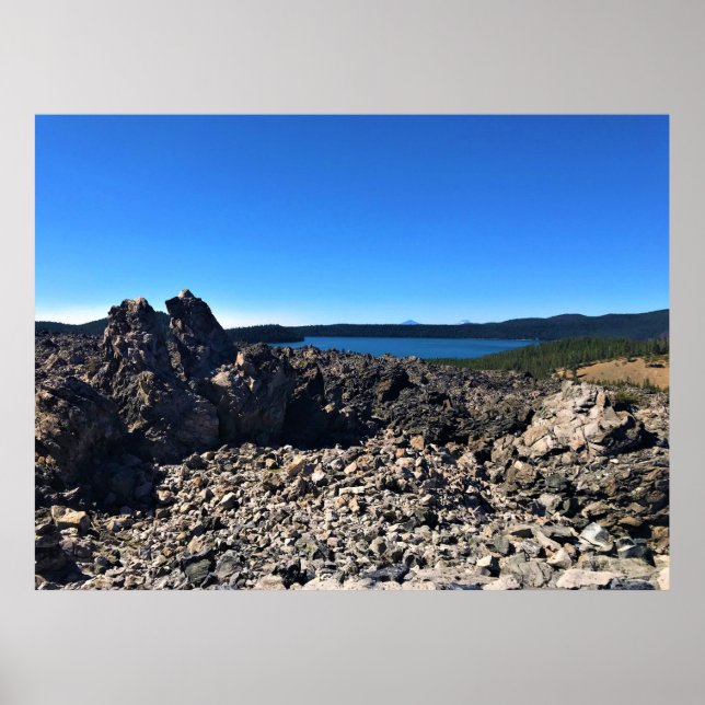 View of Paulina Lake, Oregon Poster (Front)