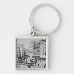 View of Piccadilly Circus, c. 1900 Keychain