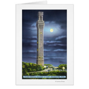 View of Pilgrim Memorial at Night