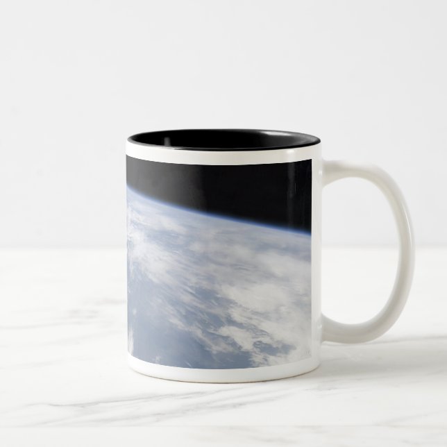 View of planet Earth from space Two-Tone Coffee Mug (Right)