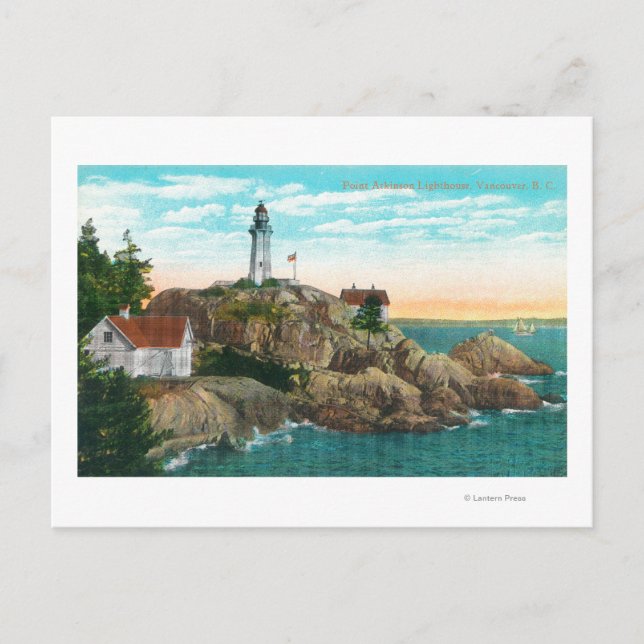 View of Point Atkinson Lighthouse Postcard (Front)