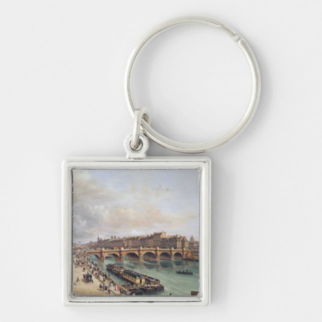 View of Pont Neuf, 1832 Keychain (Front)