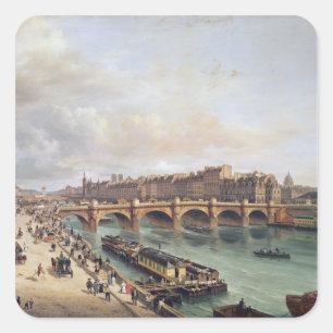 View of Pont Neuf, 1832 Square Sticker