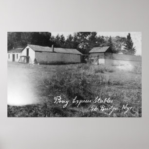 View of Pony Express Stables Poster