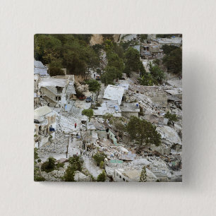 View of Port-au-Prince, Haiti 2 Inch Square Button