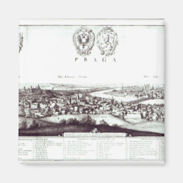 View of Prague, 1649 Magnet (Front)