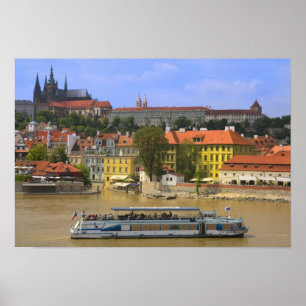 View of Prague Castle and town by Vltava Poster