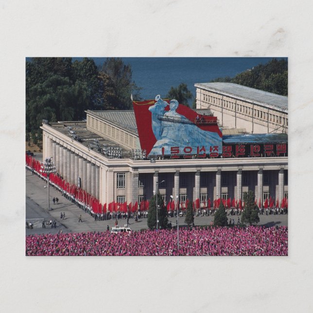 View of Pyongyang, from the Grand People's study h Postcard (Front)