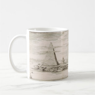 View of pyramids near the tomb of Egyptian Kings Coffee Mug